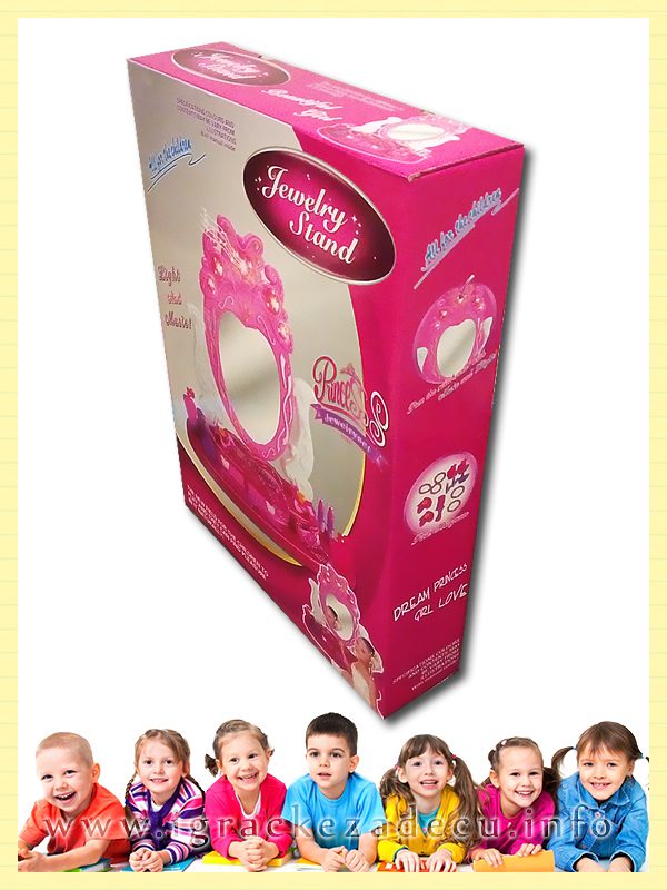 Kozmetičko ogledalo za devojcice - Set za sminkanje i nakit - Image 4