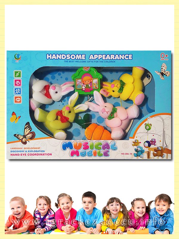Plišana muzička vrteška za bebe - Zeka peka - Image 5