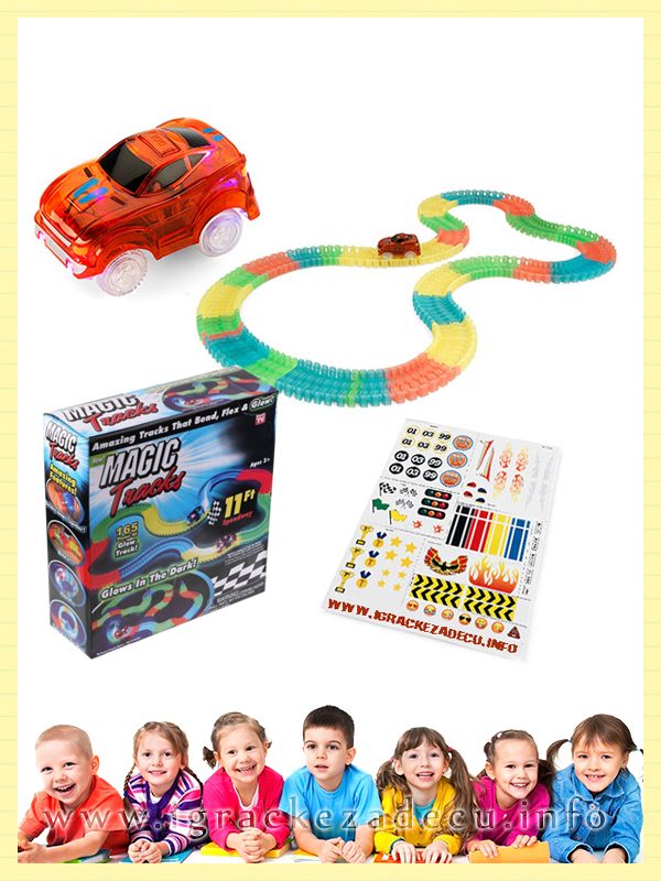 Magična staza set - 165 delova sa JEDNIM svetlećim automobilom - Magic Tracks