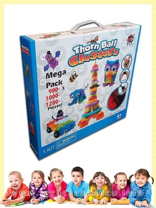 Bunchems Thorn ball Clusters šareni čičak - Kreativni set - Super Mega pakovanje od 900 delova - Image 3