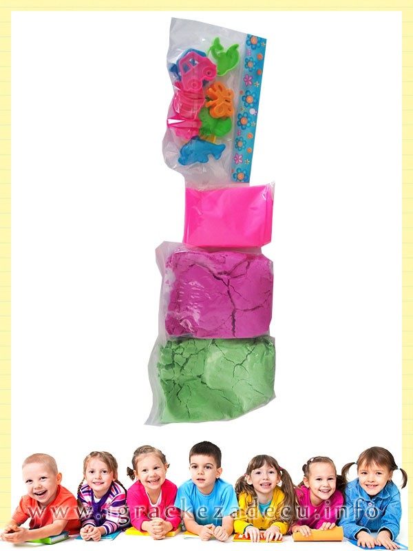 Kinetički pesak za modeliranje 1kg sa 10 modli - Image 3