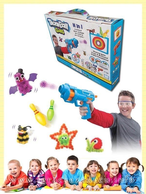Pištolj za kreativni čičak Thorn ball Bunchems