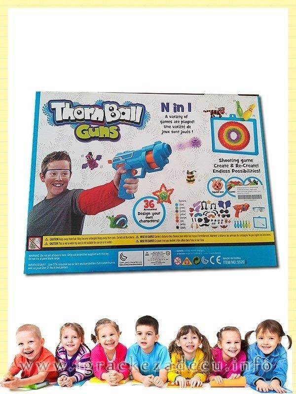 Pištolj za kreativni čičak Thorn ball Bunchems - Image 3