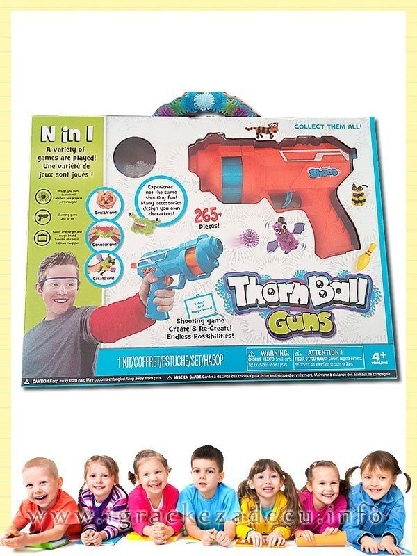 Pištolj za kreativni čičak Thorn ball Bunchems - Image 4