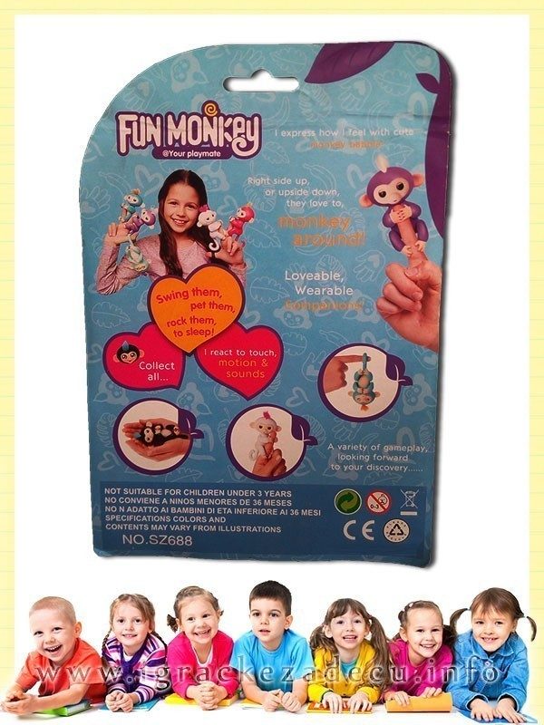 Fun Monkey Fingerlings - zabavni majmuncic rozi - Image 2