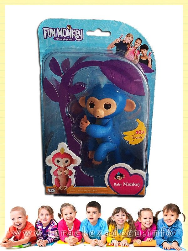 Fun Monkey Fingerlings - zabavni majmuncic plavi