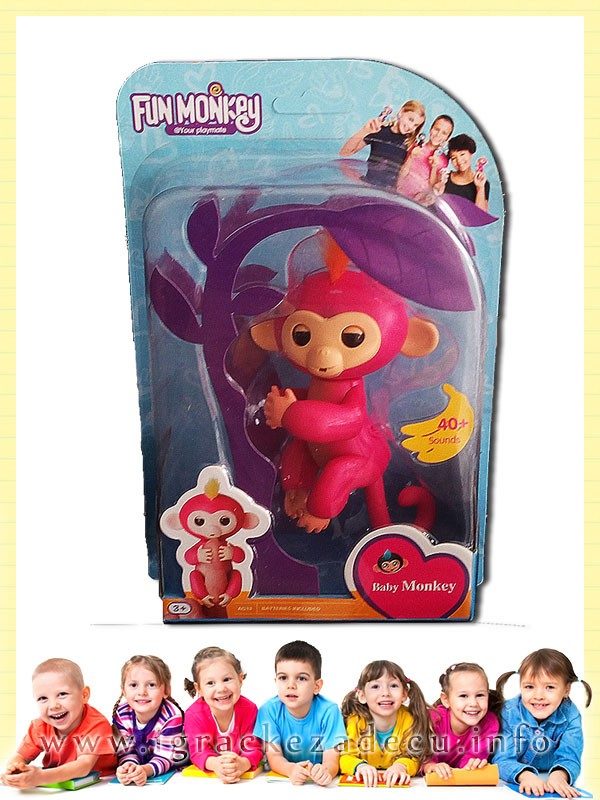 Fun Monkey Fingerlings - zabavni majmuncic rozi