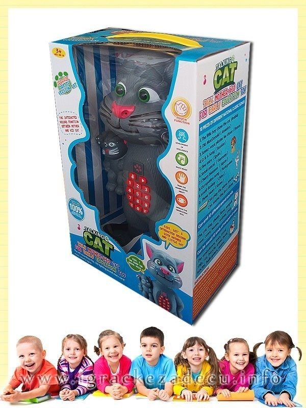 Veliki brbljivi mačak Talking Tom sa malom macom - Image 3