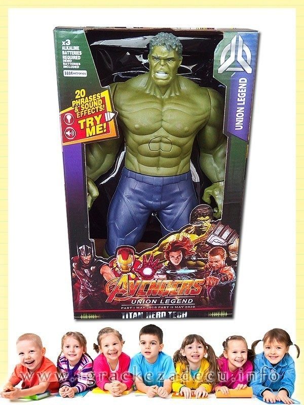 Super heroj Hulk velika lutka - Osvetnici - Image 2