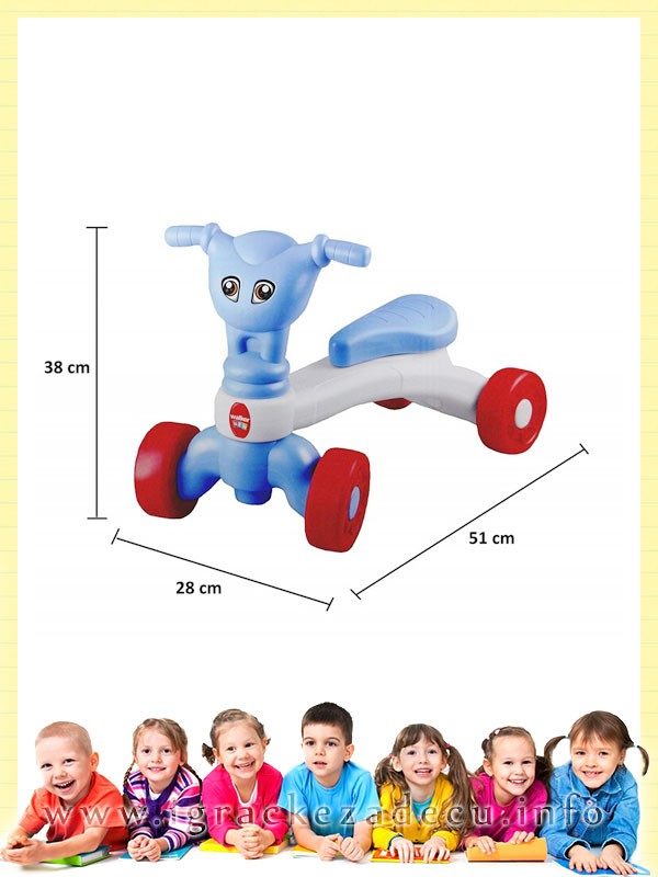 Dečiji četvorocikl Walker za sobu i dvorište - plavi - Image 4