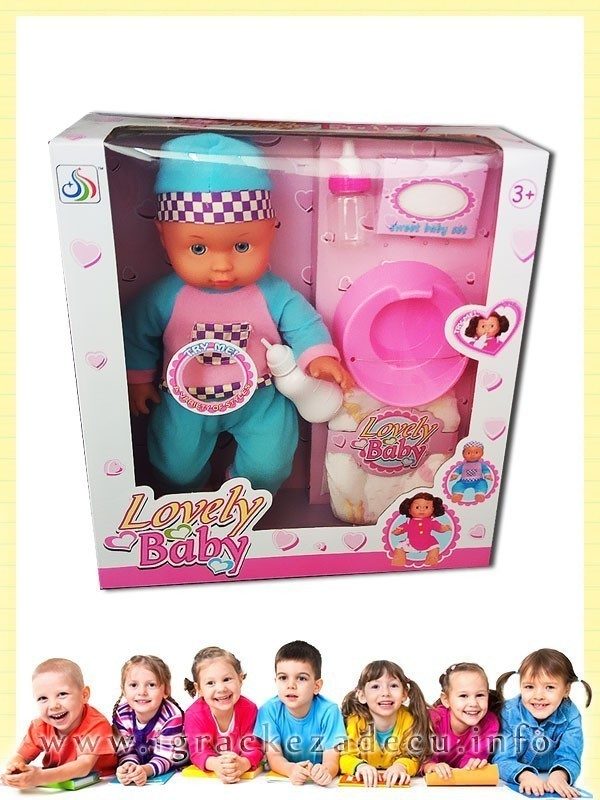 Set beba lutka piš piš - plava benkica