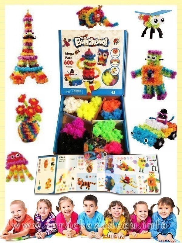 Bunchems šareni čičak - Kreativni set - Mega plus pakovanje od 600 delova - Image 4