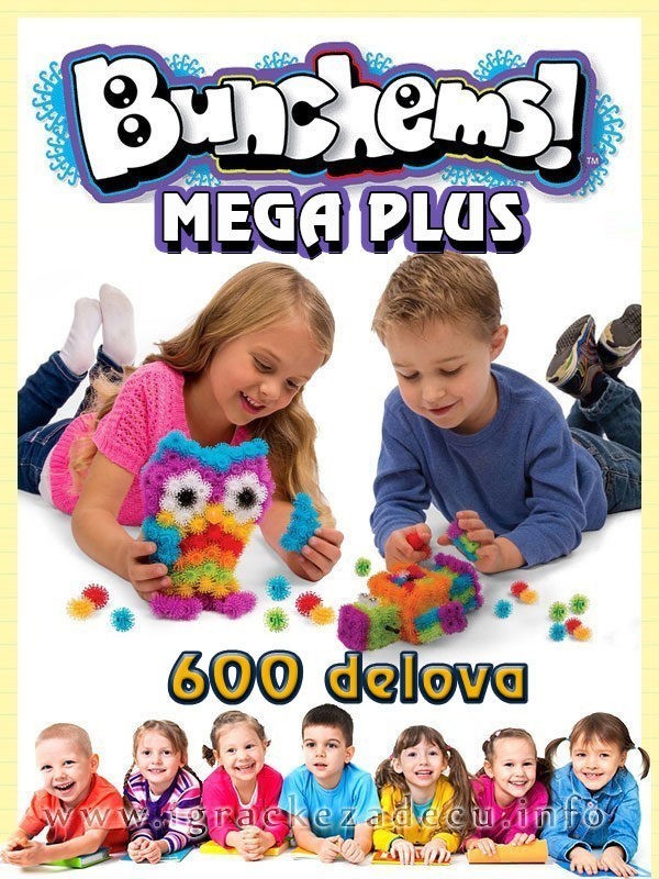 Bunchems šareni čičak - Kreativni set - Mega plus pakovanje od 600 delova
