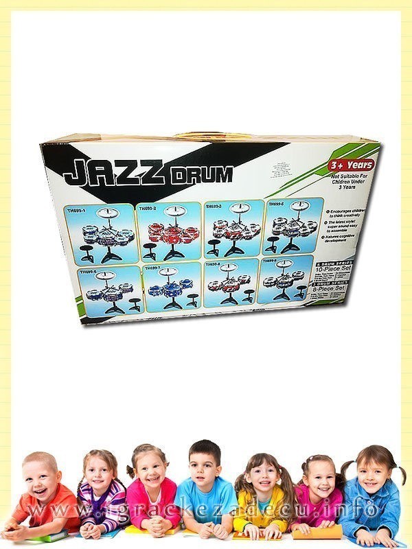 Jazz drum dečiji bubnjevi set 5u1 sa stolicom - Image 2