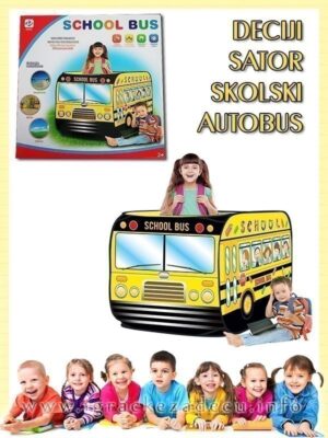 Dečiji šator školski autobus