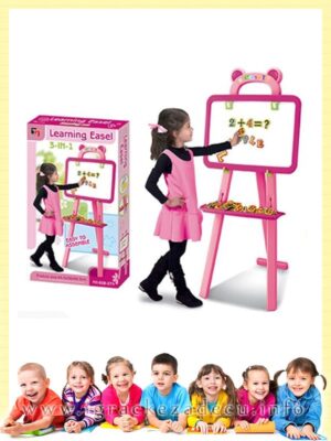 3u1 dvostrana tabla za učenje – Learning easel Roze