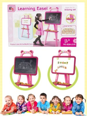 3u1 dvostrana tabla za učenje – Learning easel Roze