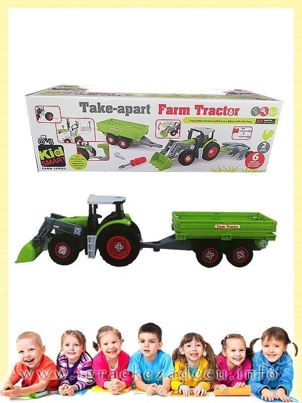 Deciji Traktor sa prikolicom i kasikom - Image 2