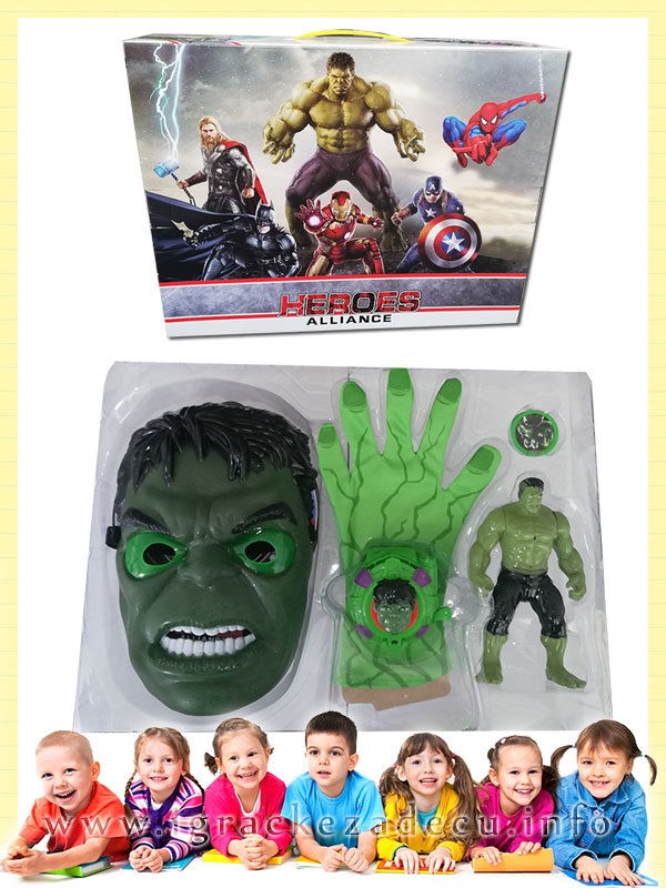 Hulk lutka rukavicom i maskom - Osvetnici - Image 2