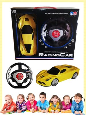 Trkački auto na daljinski žuti