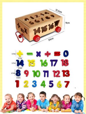 Numerička drvena kutija za učenje brojeva