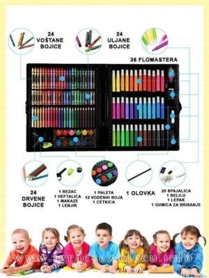 Školski set za crtanje i bojenje – 150 delova