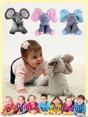 Peekaboo mali slon sa velikim usima