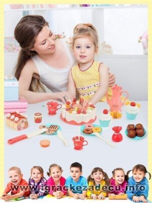 Decija voćna rodjendanska torta za decu set 82 dela